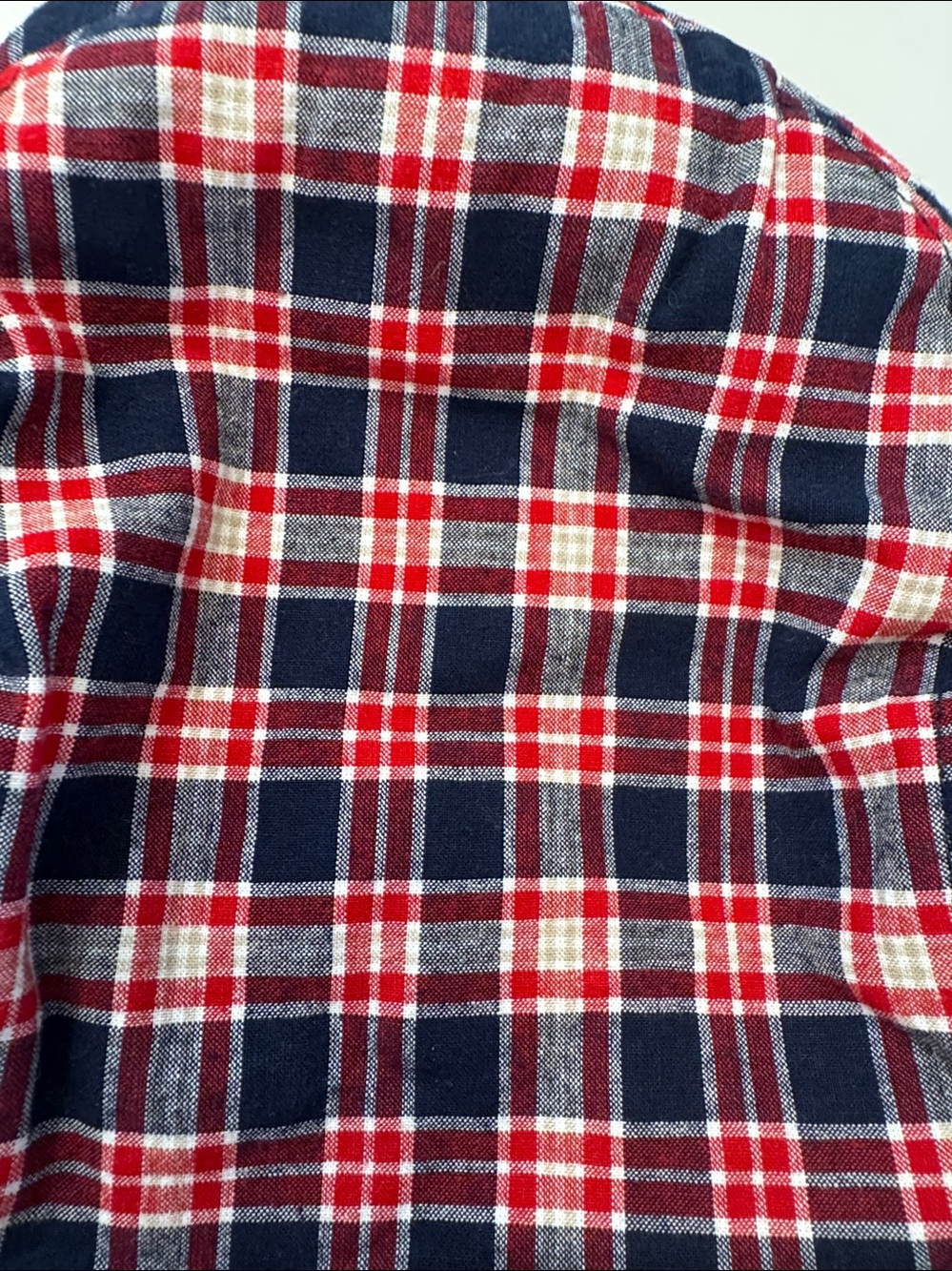 Janie and Jack Red Navy Plaid Newsboy Cap - Picture 7 of 16